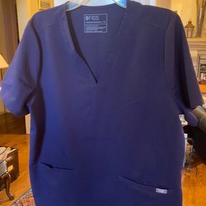 Figs scrubs top Navy